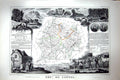 Antique Print French Map C1845 Du Cantal France St. Flour Mauriac Aurillac 19th