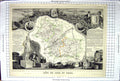 Antique Old Print French Map C1845 De Loir Et Cher France Vendome Romorantin