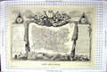 Antique Old Print French Map C1845 De L'Oise France Beauvais Champiegne Somme