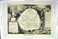 Antique Print French Map C1845 De L'Indre France Chateauroux Le Blanc Loire