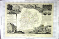 Antique Old Print French Map C1845 Du Cantal Massiac France Mauriac St. Flour