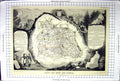 Antique Old Print French Map C1845 Du Puy De Dome France Clermont Montbrison