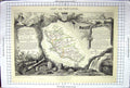 Original Old Antique Print French Map C1845 De Vaucluse France Orange Avignon