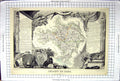 Antique Old Print French Map C1845 Du Gard France Nimes Wignon Alzon Lussan