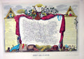 Antique Old Print French Colour Map C1845 De L'Oise Beauvais Compiegne France
