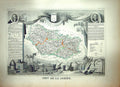 Antique Print French Map Levasseur C1845 De La Somme Amiens France Bapaume 19th