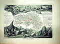 Antique Print French Map Levasseur C1845 De L'Orne France Mortagne Chambray
