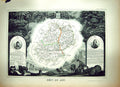 Old French Map Levasseur C1845 Du Lot France Cahors Fenelon Denaples Victorian