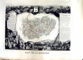 Antique Print De La Meurthe France French Map Levasseur C1845 Nancy Moselle