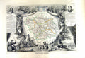 Old French Map Levasseur C1845 De L'Aube France Troyes Thenard Mignar Victorian