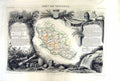 Antique Print French Map Levasseur C1845 De Vaucluse Avignon Orange France 19th