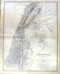 Old Palestine Judea Samaria Johnston Map 1883 Phoenicia Galilee Decap Victorian