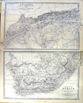 Old Africa Cape Colony Natal Johnston Map 1883 Morocco Algeria Orange Victorian