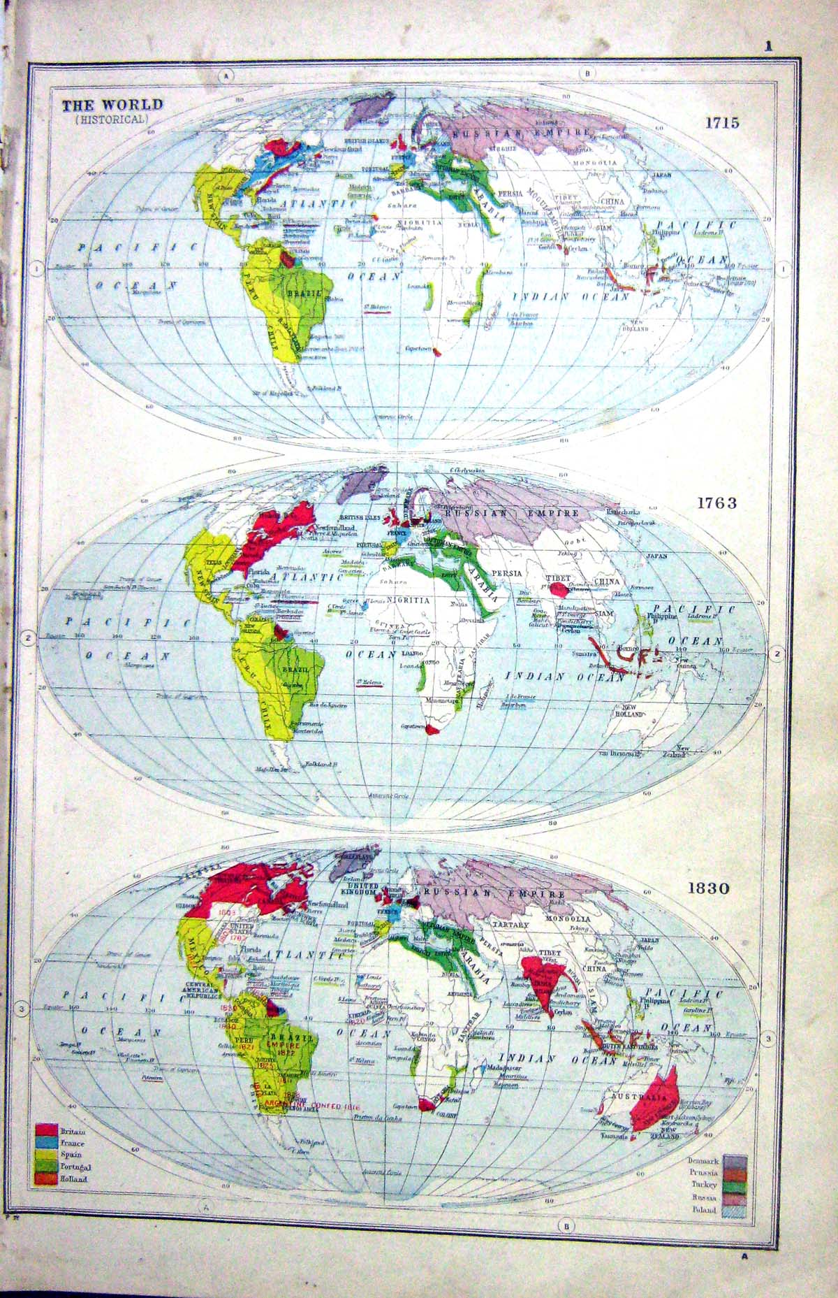 Old Print Harmsworth Hammerton Map C1920 Historical World Wellington Was 20th
