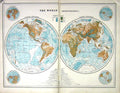 Antique Print Hammerton Map C1920 Explorers World Balboa Cortes Grant Peary