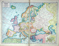 Antique Print Hammerton Map C1920 Europe Berne Athens Rome Caucasus Palermo