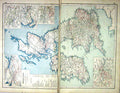 Old Print Hammerton Map C1920 British Isles Railway Tay Saltash Forth Br 20th