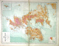 Old Print Hammerton Map C1920 Bathy-Orographical British Isles Chesil Es 20th