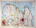 Old Print Hammerton Map C1920 England Wales Plan London Richmond Chalfon 20th
