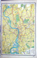Old Print Harmsworth Hammerton Map C1920 Plan London Railways Euston Pad 20th