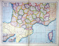 Antique Print Hammerton Map C1920 South France Corsica Monaco Nice Riviera 20th