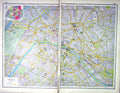 Old Print Hammerton Map C1920 Plan Paris France River Seine Louvre Elyse 20th