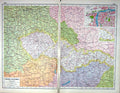 Old Print Czechoslovakia Plan Prague Decin Usti Olomouc Hammerton Map C1