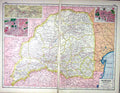 Old Print Harmsworth Hammerton Map C1920 Transvaal Africa Pretoria Johan 20th