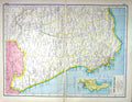 Old Print Hammerton Map C1920 Cape Good Hope Africa Ladysmith Mossel Bay 20th
