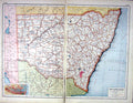 Antique Print Harmsworth Hammerton Map C1920 New South Wales Australia Port