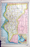 Old Print Hammerton Map C1920 Victoria Australia Melbourne Phillip Catan 20th