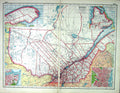 Antique Print Hammerton Map C1920 Quebec Canada Montreal Labrador Lawrence 20th