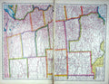 Old Print Hammerton Map C1920 United States America Mexico Nebraska Acom 20th