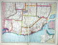 Antique Old Print Hammerton Map C1920 America Plan San Francisco Mexico Texas