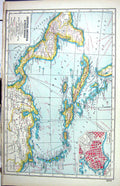Old Print Hammerton Map C1920 America West Indies Plan Havana Jamaica Cu 20th