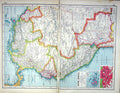 Old Print Hammerton Map C1920 South America Plan La Paz Venezuela Bolivi 20th