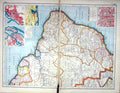 Antique Old Print Hammerton Map C1920 South America Plan Sao Paulo Pernambuco