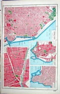 Old Print Hammerton Map C1920 Plan Buenos Airies Santiago Janeiro Montev 20th