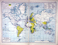 Antique Print Hammerton Map C1920 Germany Peaceful Penetration World Brazil