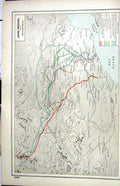 Old Print Hammerton Map C1920 War Plan Western Front France Lizerne Namu 20th