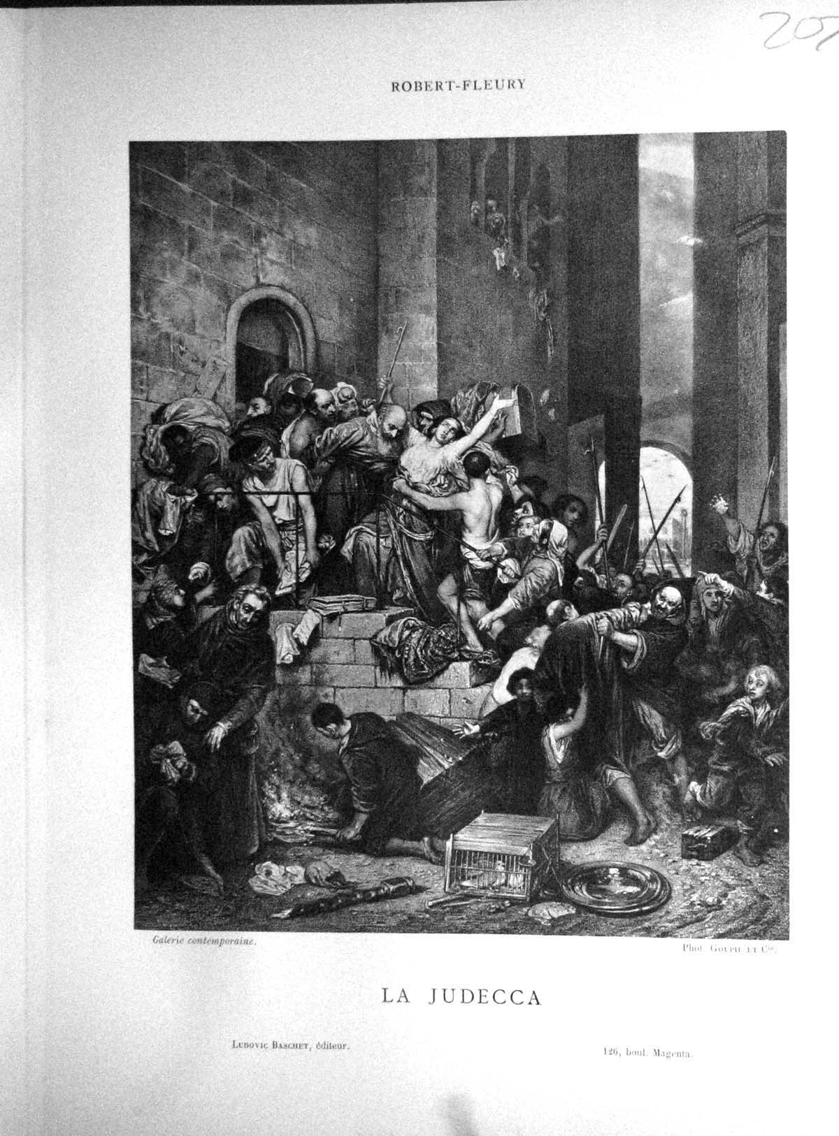 Old Galerie Contemporaine 1879 Baschet La Judecca Robert Fleury Sketc Victorian