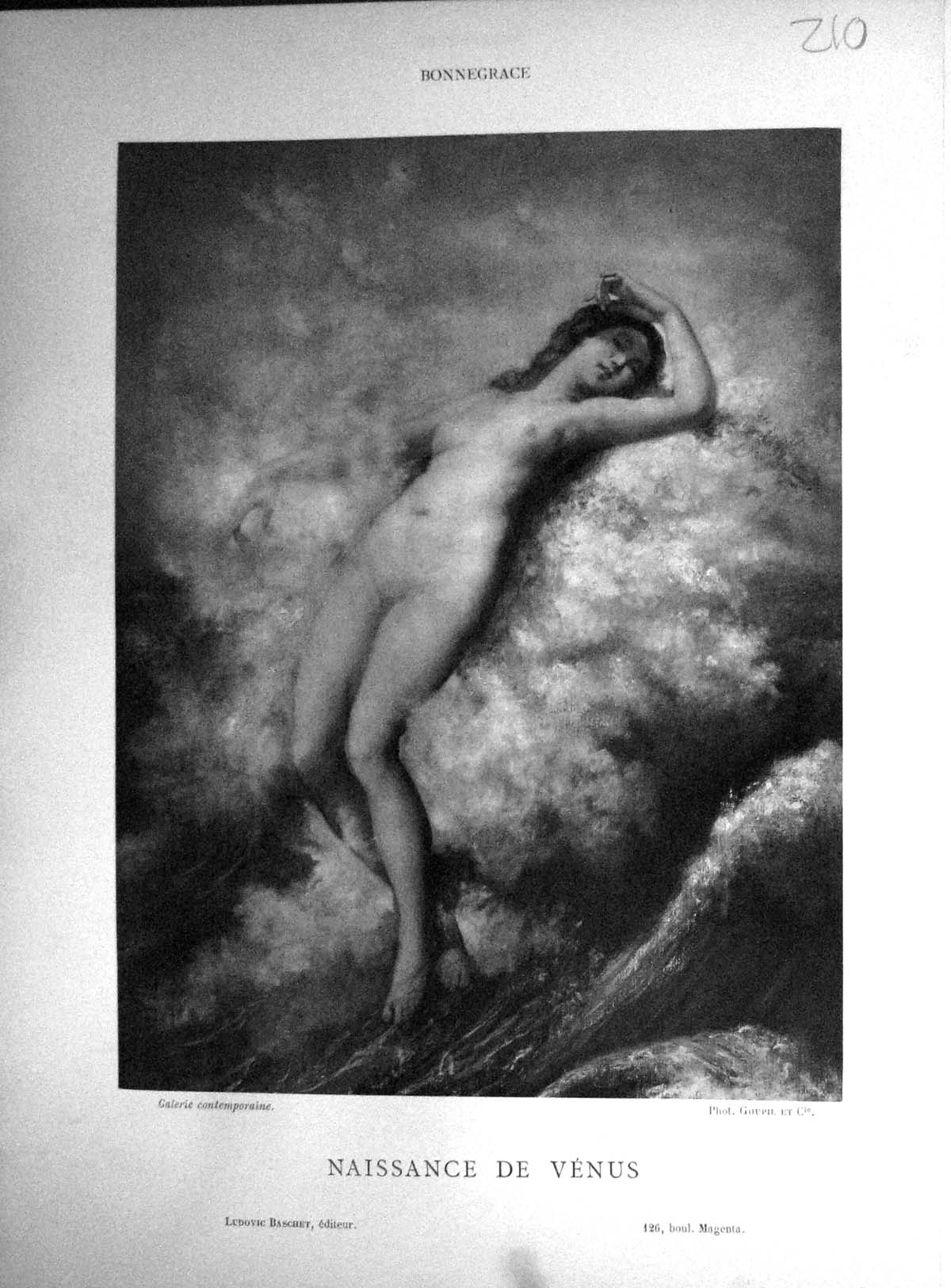 Old Galerie Contemporaine 1879 Baschet Naissance De Venus Charles Bon Victorian