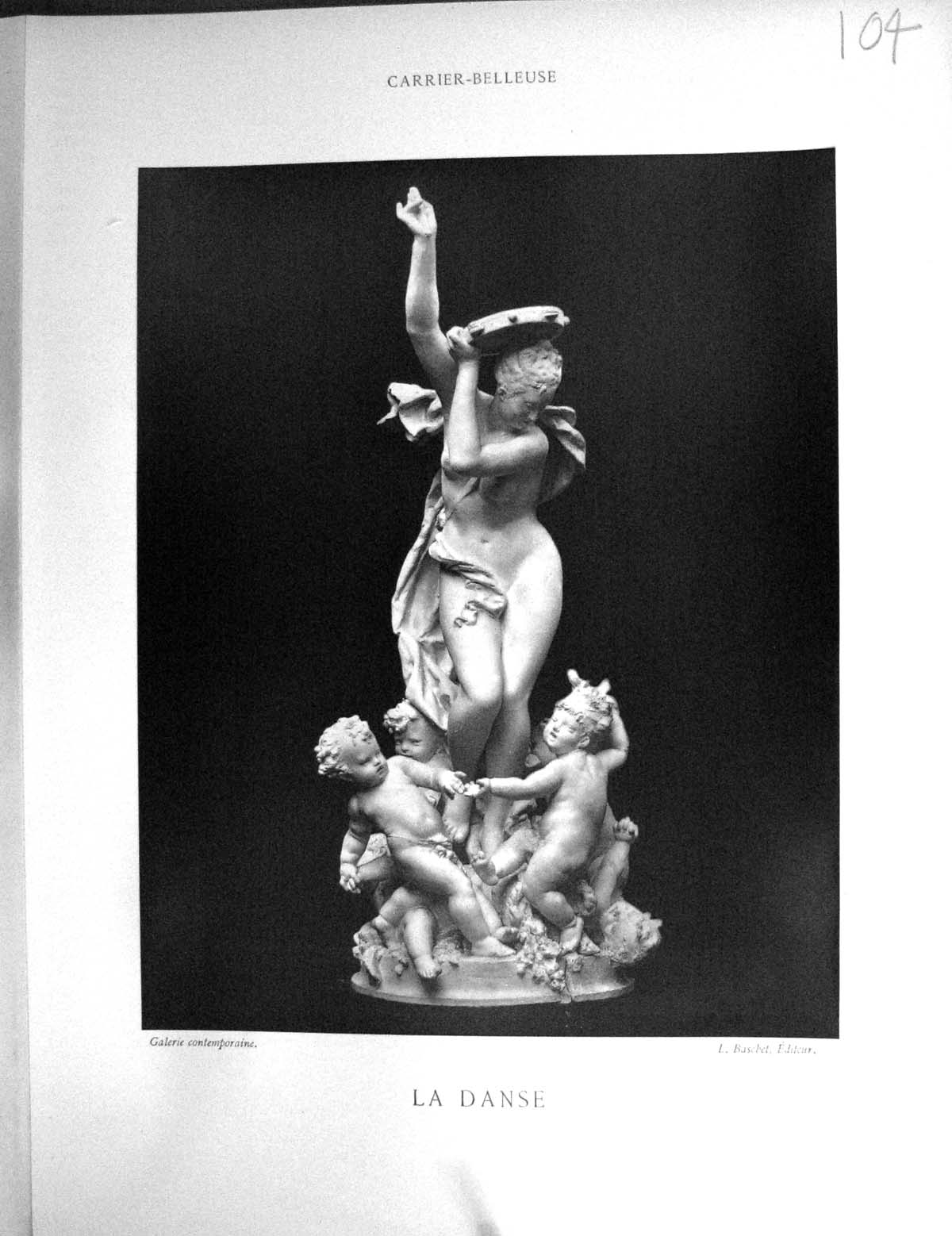 Old Carrier Belleuse La Danse Sculpture Crayon Galerie Contemporaine