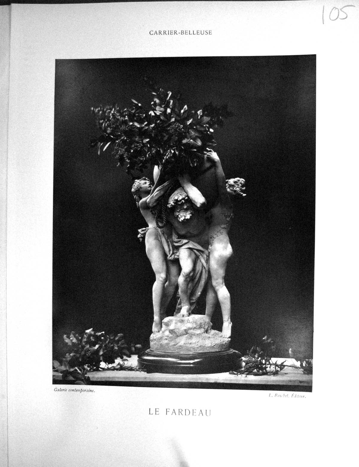Old Galerie Contemporaine C1822 Lacroix Fardeau Sculpture Carrier-Bel 19th