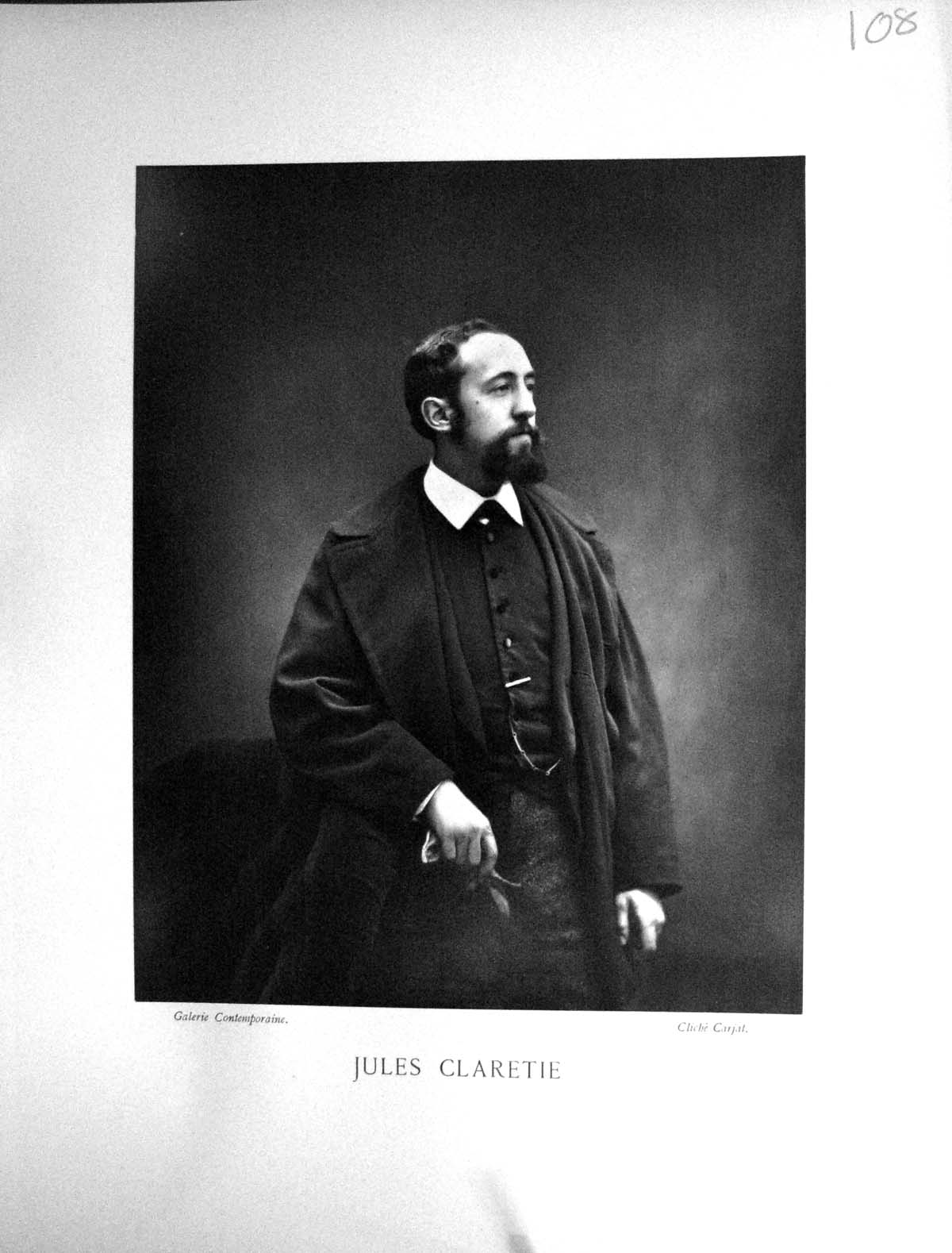 Antique Print Jules Claretie Autograph Galerie Contemporaine C1822 Lacroix 19th