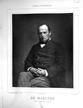Antique Old Print Galerie Contemporaine C1822 Lacroix De Marcere Autograph 19th