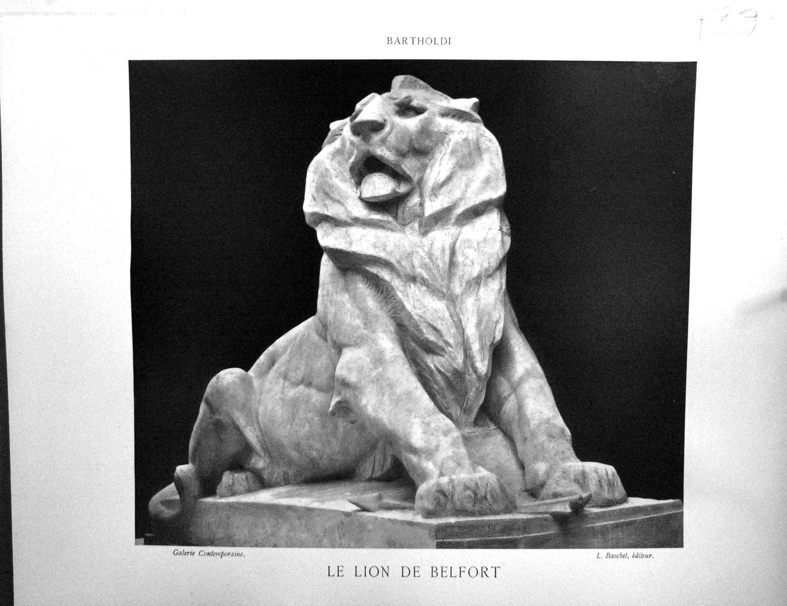 Old Print Galerie Contemporaine C1822 Lacroix Lion Belfort Barthi Lafaye 19th