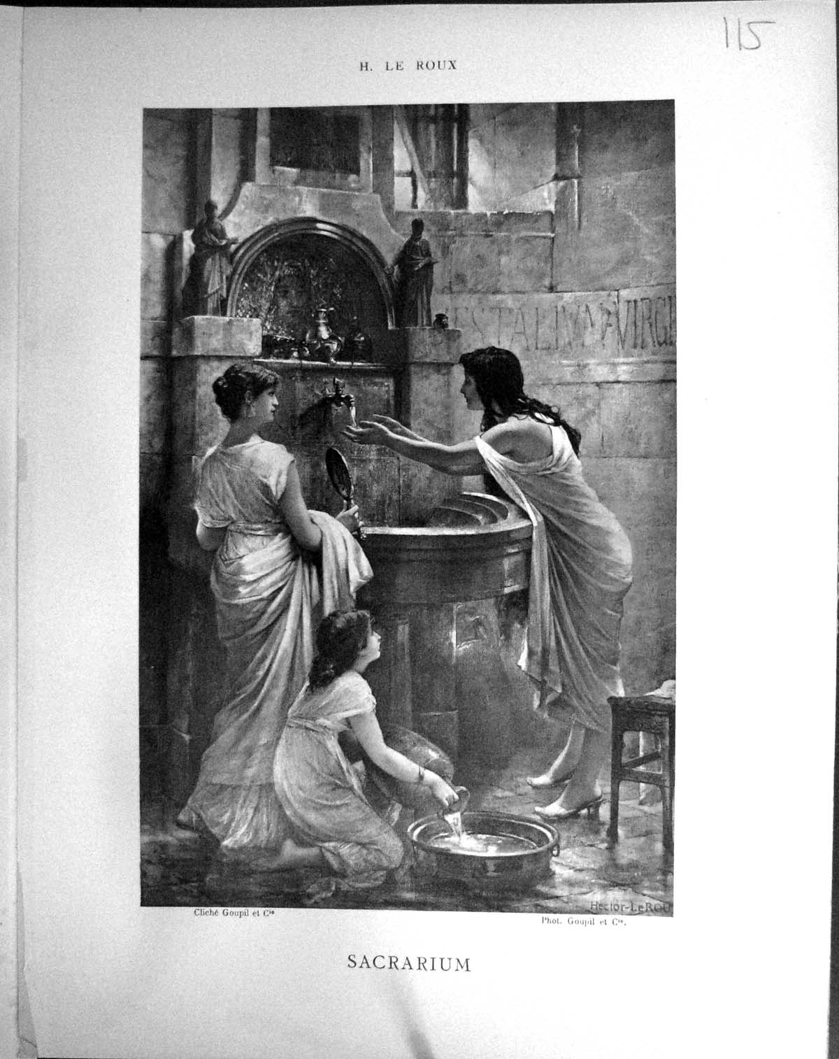 Old Galerie Contemporaine C1876 Baschet Hector Le Roux Sacrarium Vest Victorian