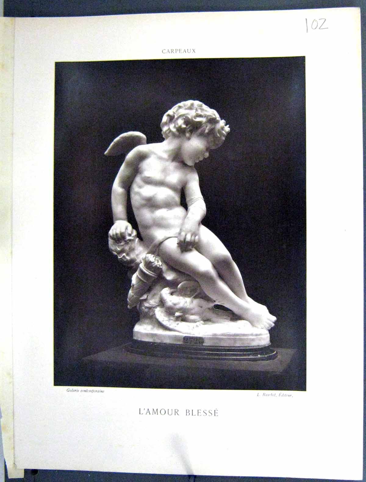 Old Galerie Contemporaine C1890 Lacroix Carpeaux L'Armour Blesse Scul Victorian