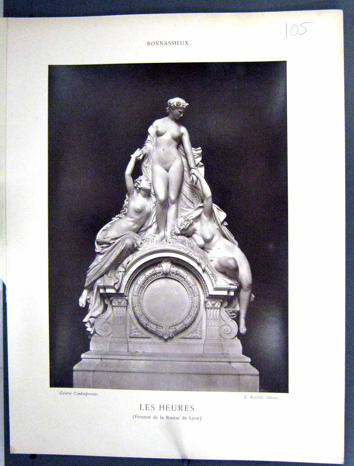 Old Bonnassieux Les Heures Sculpture Lyon Galerie Contemporaine C1890 Victorian